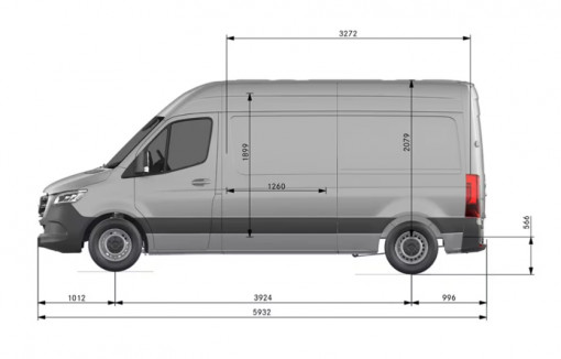 Mercedes-Benz Sprinter, 2.1 CDI - 105 kW, L2H2